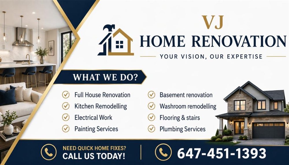 VJ Home Renovation in Ontario | Kitchens, Basements & More photo 1