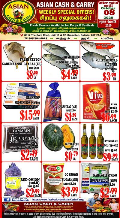 Asian Cash & Carry Weekly Flyer - October 1 - 8, 2026