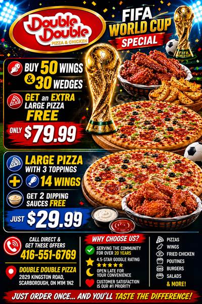 FIFA World Cup Specials at Double Docuble Pizza Kingston Road