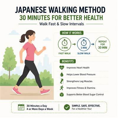 Japanese Walking Method: 30-Minute Walking Trick for Better Health | ஜப்பானிய நடைப்பயிற்சியின் அற்புத நன்மைகள் photo 2