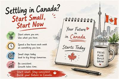 Settling in Canada? Start Small, Start Now கனடாவில் குடியேறுகிறீர்களா? சிறியதாகத் தொடங்குங்கள், இப்பொழுதே தொடங்குங்கள்!