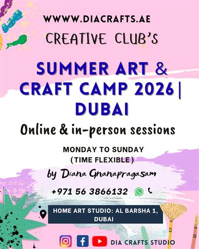 Summer Art & Craft Camp 2026 Dubai | Kids Creative Summer Camp by DIA Crafts