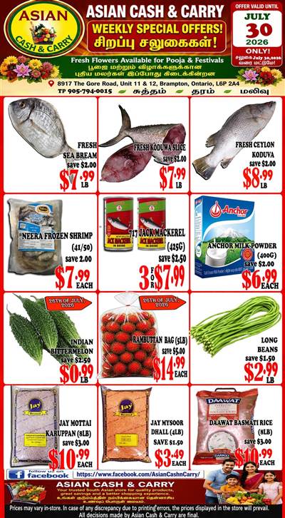 Asian Cash & Carry Weekly Flyer - July 24 - 30, 2026