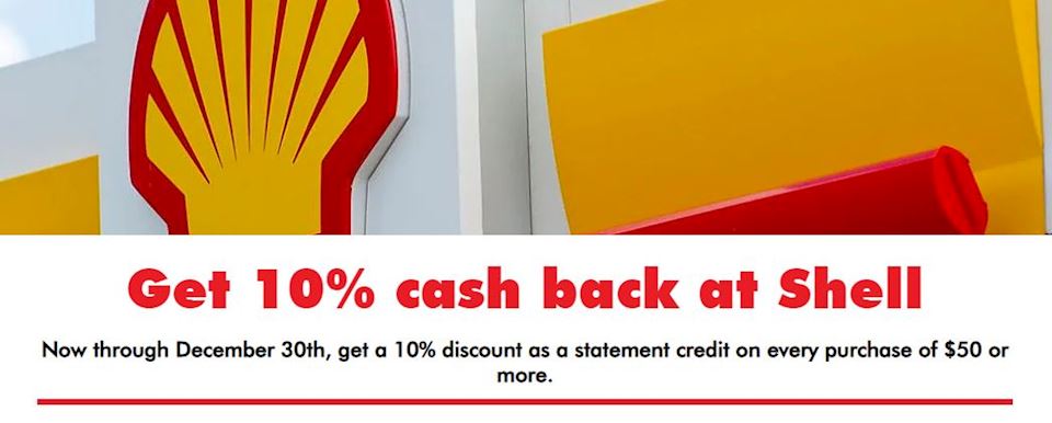 Get 10% cash back at Shell